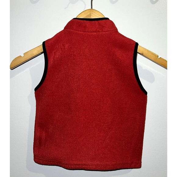 TKS Warm Fleece Vest Zip Up Pockets Extended Zipper Pulls - Red - Toddler Sz 3T - Picture 4 of 11